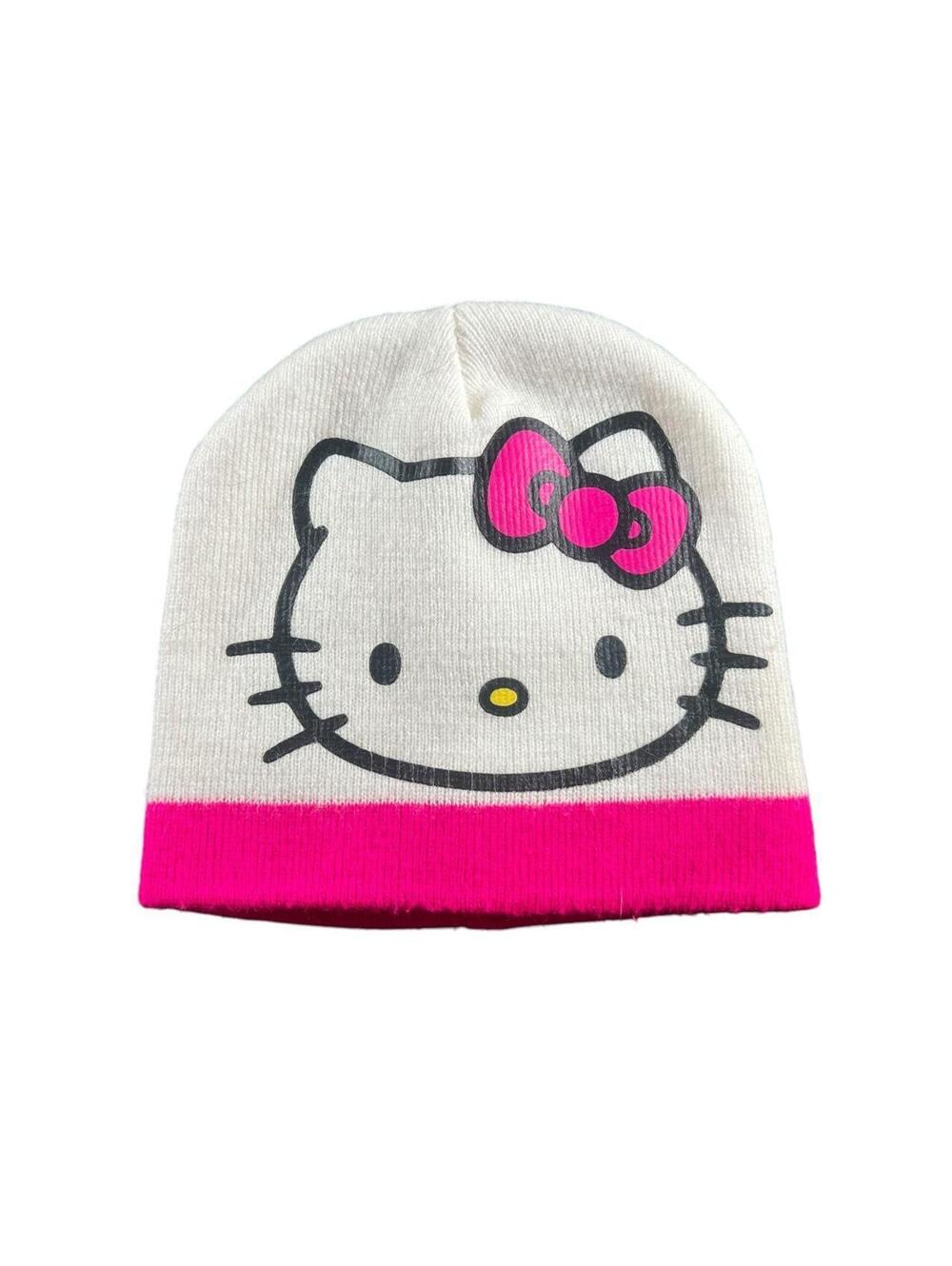 Hello Kitty Pink + White Beanie